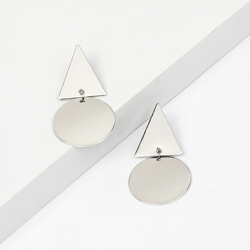 14g Weight Earrings Classification Wedding, Travel Occasion Women'S Gender Fashion Style Rose Gold, Gold, Silver Color European And American Earrings Design Sense Niche Female Earrings French Fashion Retro Elegance Geometric Simple Eardrops 6