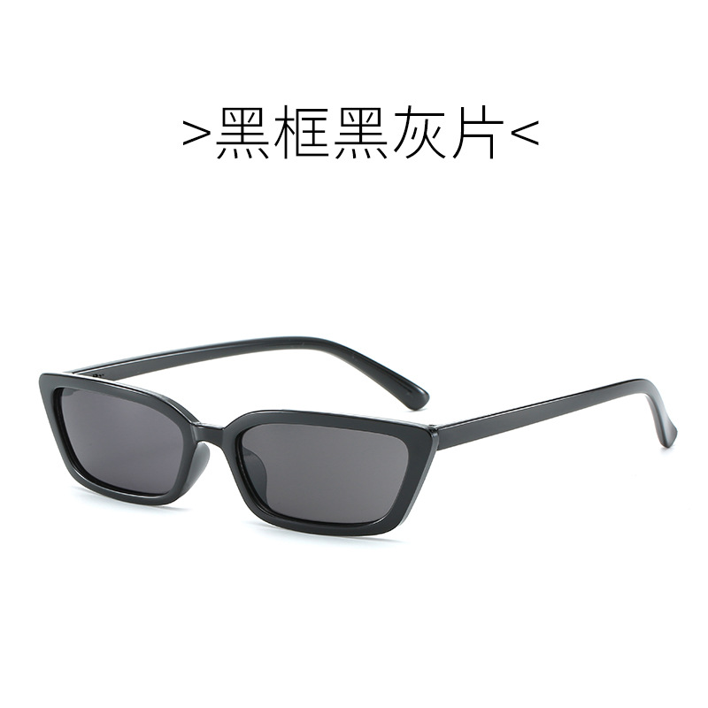 97033 transfronteriza plástico retro gato oreja gafas de sol Nueva moda europea y americana transparente color océano pieza pequeño marco gafas de sol