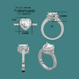 戒指时尚女士DIY设计起版广州珠宝首饰加工个性饰品定制男指环