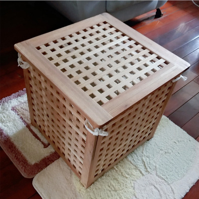 Exit Catalpa wood grid Wooden case Finishing Box solid wood Lockers Storage baskets Laundry basket Laundry basket Storage box wholesale