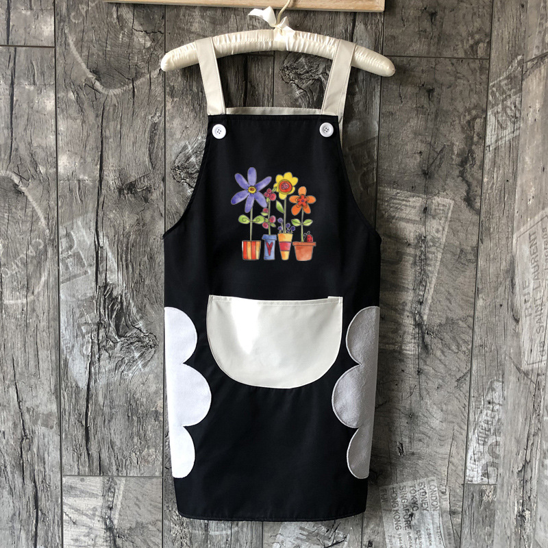 Estilo coreano delantal sin mangas Halter impermeable artista floral jardinería pet shop barista moda ropa de trabajo logotipo personalizado