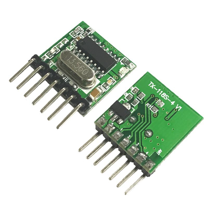 TX118SA беспроводной модуль радиочастотного передатчика Супергетеродинный 1527 код обучения мини-четырехкнопочный пульт дистанционного управления 433 МГц