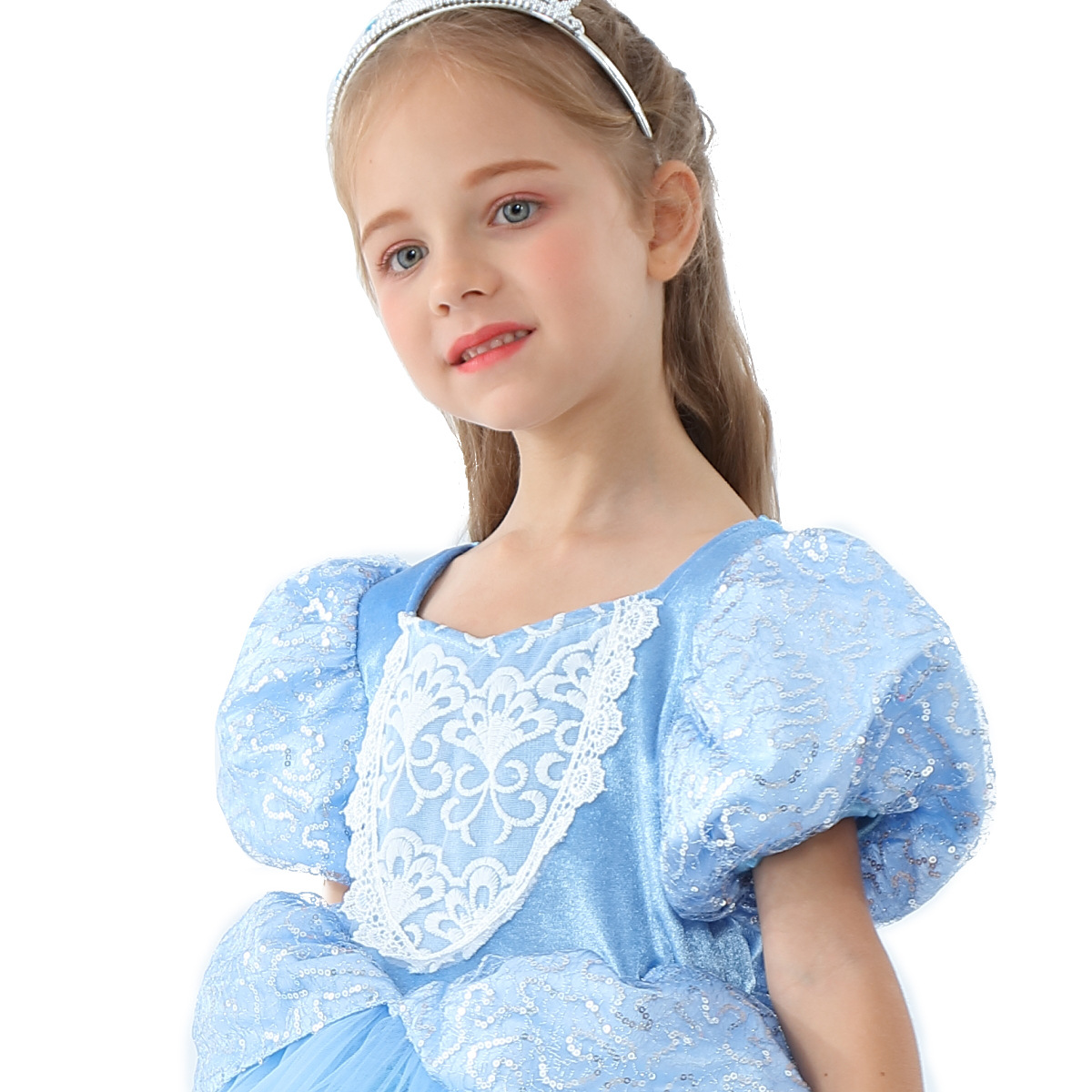 Princess Geometric Solid Color Polyester Girls Dresses display picture 3