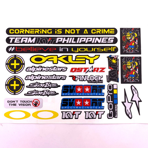 Helmet decal motorcycle helmet lens combination sticker 3M reflective car sticker waterproof and sun protection 18.5*12.5cm