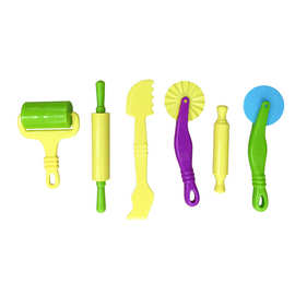 儿童玩具11件套橡皮泥彩泥粘土模具套装切泥刀滚筒用品diy切条组