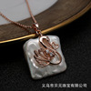 Fashionable swan, organic chain for key bag , pendant from pearl, square necklace, Japanese and Korean, wholesale
