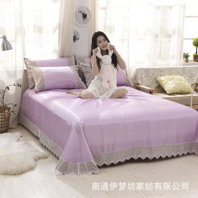 Solid Lace Borneol summer sleeping mat Three-piece Suite Washable 2019 new pattern Tencel Soft seats or berths Air-conditioned seats Manufactor wholesale