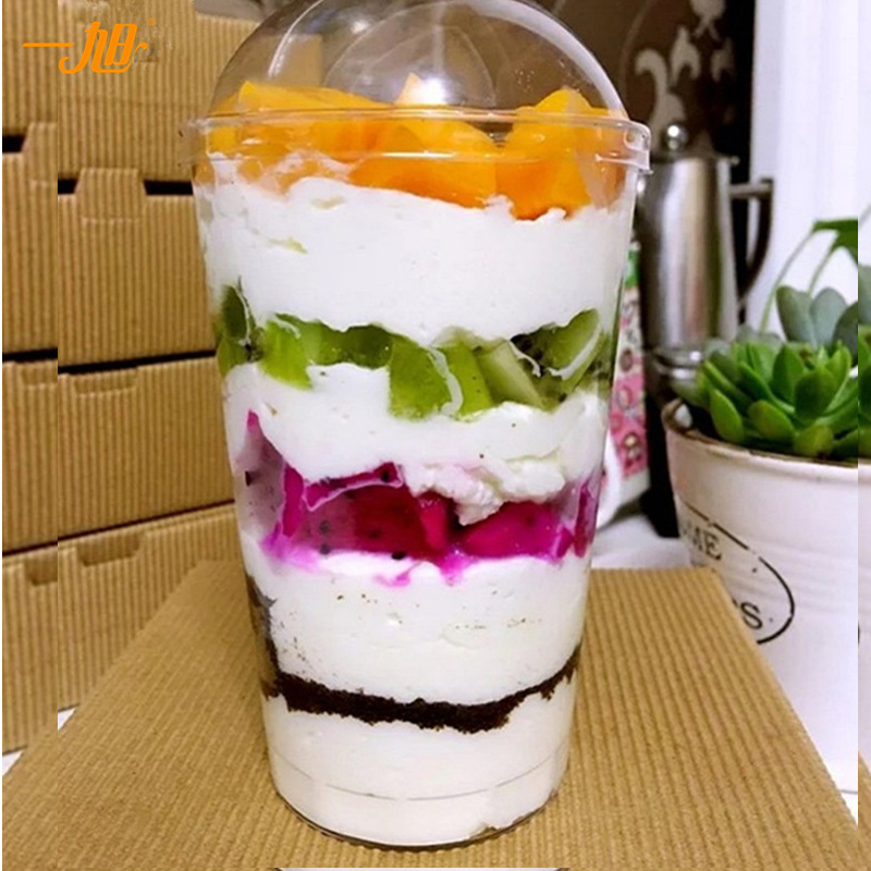 300ml With cover disposable glass printing logo transparent Hard plastic Aviation Cup tea with milk Plastic cup 500 Pcs