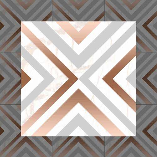 TS130 anti-slip ceramic tile wall sticker marble metal texture copper color simple floor sticker waterproof and wear-resistant frosted