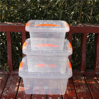 厂家直销透明塑料手提盒 多功能整理箱 玩具收纳盒带盖杂物收纳盒|ms