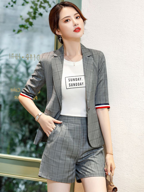 Professional suit spring new mid-sleeve small suit jacket 