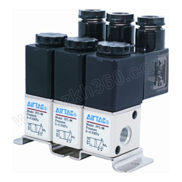 3V1系列多联阀AIRTAC/亚德客3V1-06A-5F5连,接口R1/8,AC220V