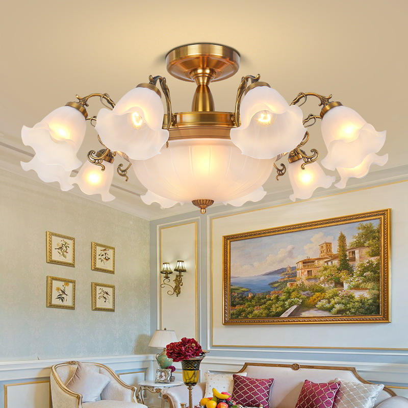 吊灯简欧简约吸顶灯金色家居照明客厅灯卧室灯厂家批发餐厅灯饰灯