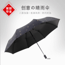 创意晴雨伞黑胶太阳伞防紫外线遮阳伞折叠广告纤维创意广告伞批发