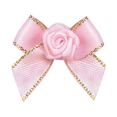 Yao Ming DIY accesorios de ropa interior accesorios para el cabello ropa interior caja de regalo decoración de flores rosa 3 puntos cinta arco