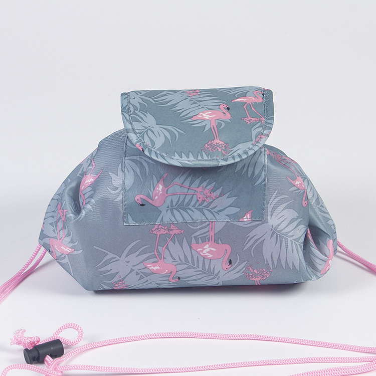 直销新款卡通创意广告宣传商场购物礼品包装束口帆布袋定做印logo