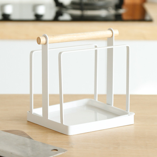 Factory direct sales Japanese-style iron cutting board rack household small kitchen tidying knife board cutting board drain storage rack