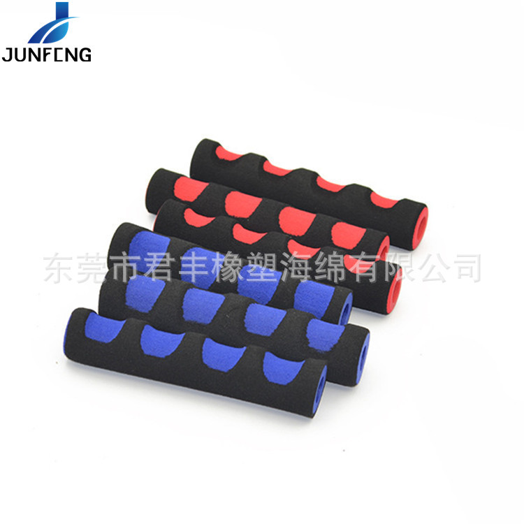 双色nbr海绵把套带指纹印车把手套打地机橡塑套管防护握套