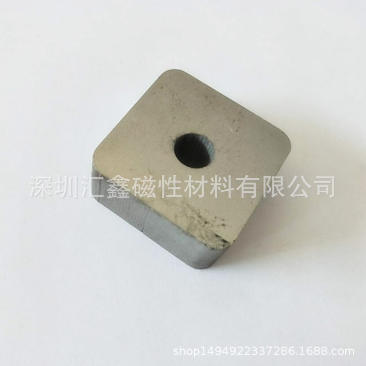 厂家直销精密仪器电机耐高温铝镍钴磁钢  方形打孔铸造合金磁铁