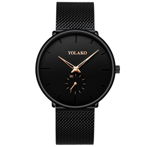 Cross-border men's fashion watches simple casual business mesh belt men's quartz watch wholesale