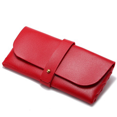 批發眼鏡盒錢包式鏡盒皮質紐扣綁帶多款軟包盒復古便攜式太陽鏡盒