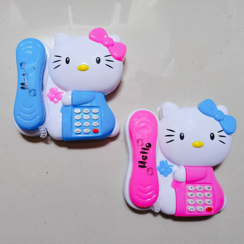Infant and toddler early education puzzle, luminous music KT cat telephone, cute jingle cat street stall hot selling toys wholesale