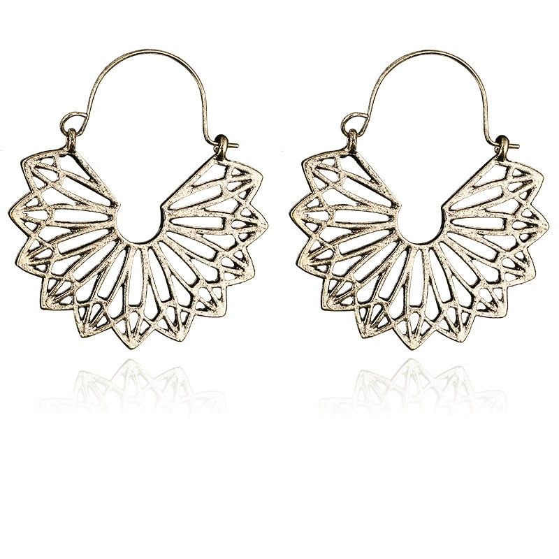 Retro metal fashionable earrings, European style, boho style