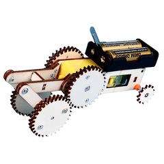 Creative electric gear shuttle technology small invention DIY student STEM science and education model new product