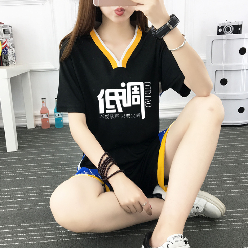 new pattern Short sleeved Basketball clothes Korean Edition suit customized student match train Jersey Jersey DIY Printed font