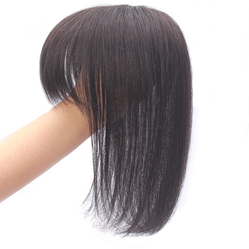 Top of the head reissue piece real hair reissue top cover wig piece neat bangs oblique bangs wig female direct hair reissue piece Top of the head reissue piece real hair reissue top cover wig piece neat bangs oblique bangs wig female direct hair reissue piece