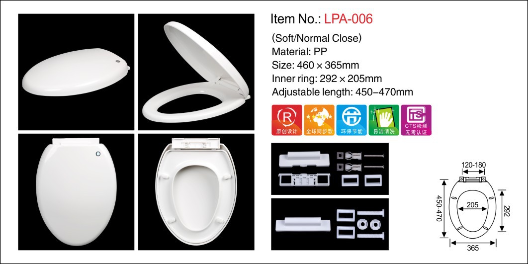 Lepu Sanitary Ware Toilet Seat Cover manufacturer. American toilet seat covers made of PP material. Purchase more at a better price. One-click quick disassembly undefined