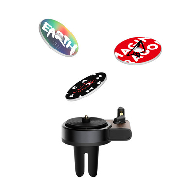 抖音同款唱片机车载香薰片补充香膏汽车用香薰替换香膏香水片定制|ru