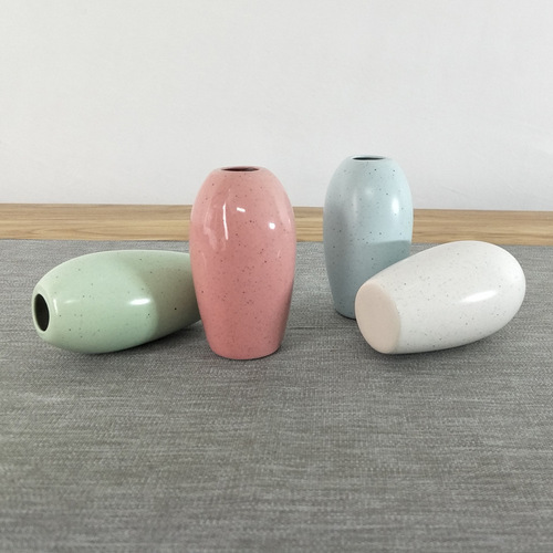 Ceramic Aroma Diffuser Small Vase Craft Home Decor Wholesale Mini Simple Creative Black Spot Gourd Vase