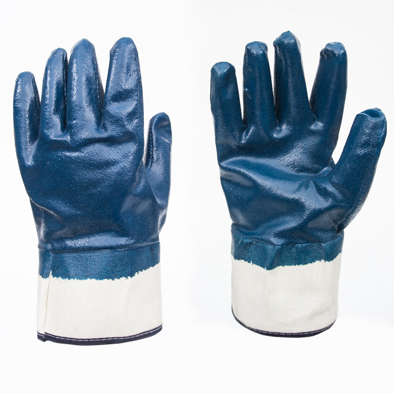 Guantes de lona guantes resistentes al aceite y a prueba de aceite guantes de protección laboral guantes antideslizantes resistentes al desgaste por inmersión completa guantes duraderos a prueba de aceite