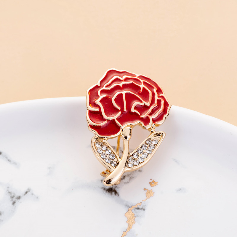 11g Weight Brooches Classification Daily Occasion Alloy Material Mother'S Day Festival Flower Pattern Women's Gender Plating Design Elegant Style Elegant Flower Alloy Plating Women's Brooches 12