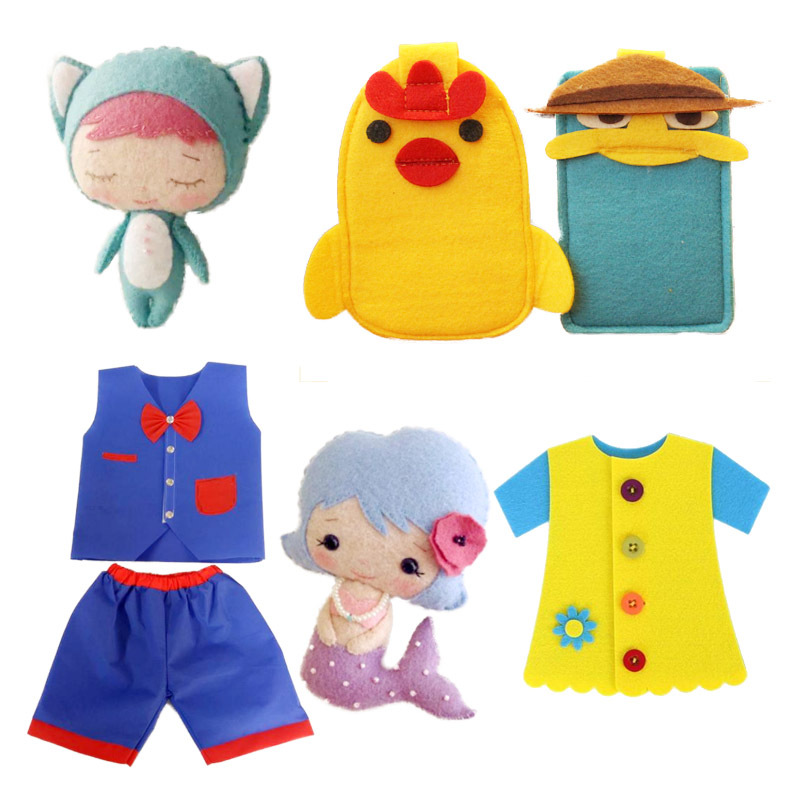 40-color no tejido traje de tela libre costura material no tejido hecho a mano material de bricolaje Paquete de Corte libre de color de producción