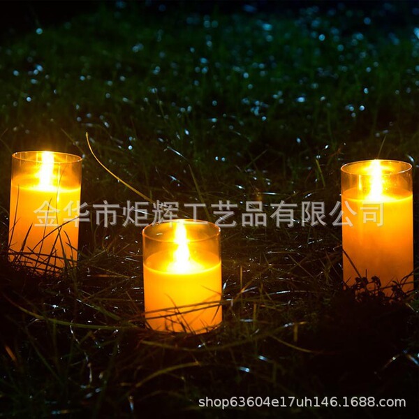 glass electronic candle