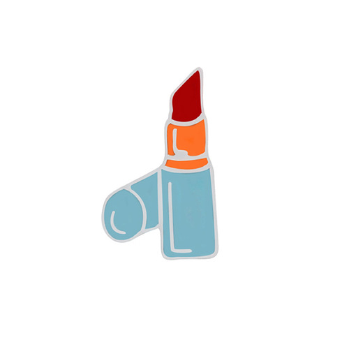 Creative fashion brooch female cartoon lipstick corsage student cute coat bag pin mini abstract small badge