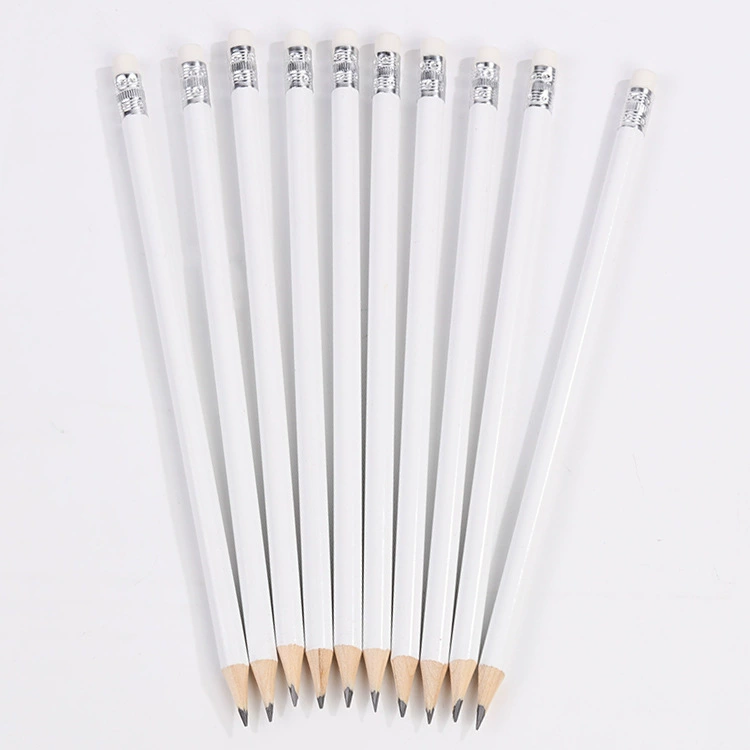 Фабрика оптом начальной школы канцелярские костюм белый круглый стержень с резиновым карандашом в наличии Отель Логотип