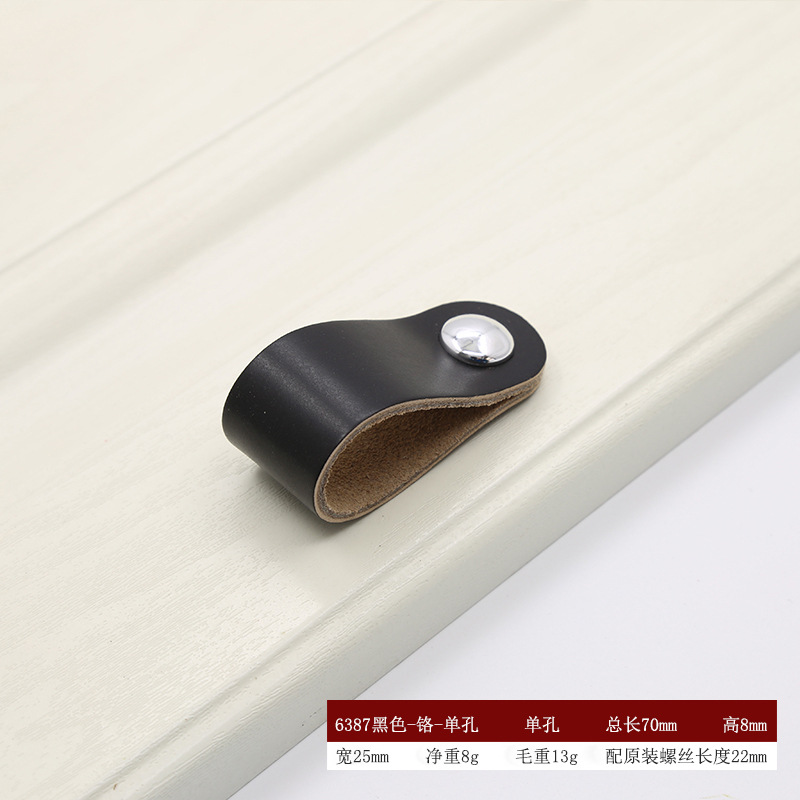 Muebles gabinete puerta pilotos europeo moderno armario cajón puerta manija 128mm negro y blanco manija de cuero