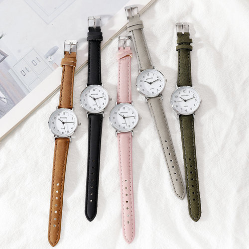 Women's Ins Style Strap Watch, Korean Version Fashion Trendy Simple Quartz Watch for Ladies