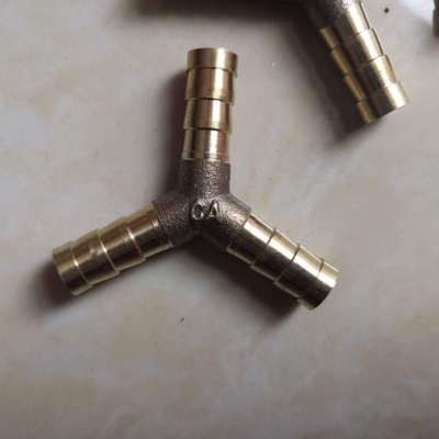 厂家批发直接铜接头直通内径8直通接头耐腐蚀黄铜二通三通铜接头|ms