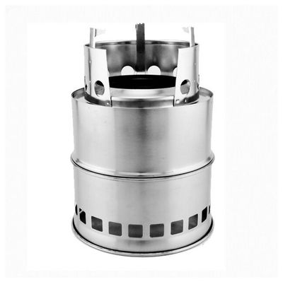 野营便携式炉具 烧烤 防风可折叠分一体不锈钢 户外柴火炉 灶具