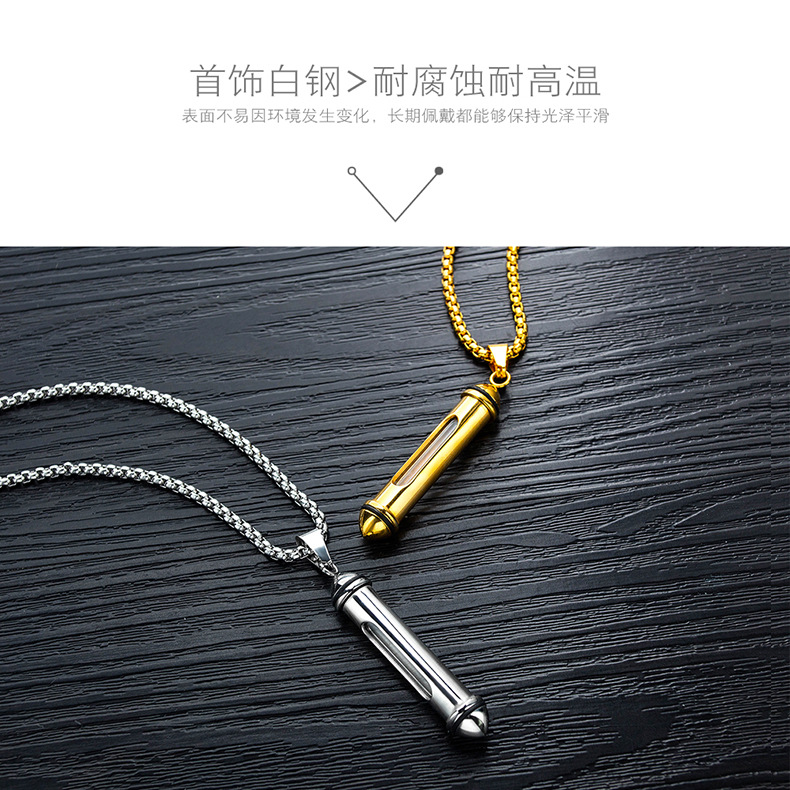 Titanium Steel Opens Pet Casket Necklace display picture 5