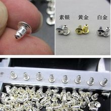 S925纯银DIY配件子弹头耳堵耳饰配件耳帽素银耳塞 厂家批发
