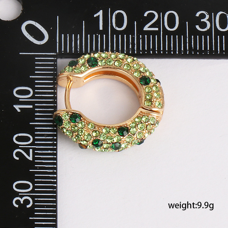 Creative Simple Fashion Micro Inlaid Color Zircon Earrings display picture 14