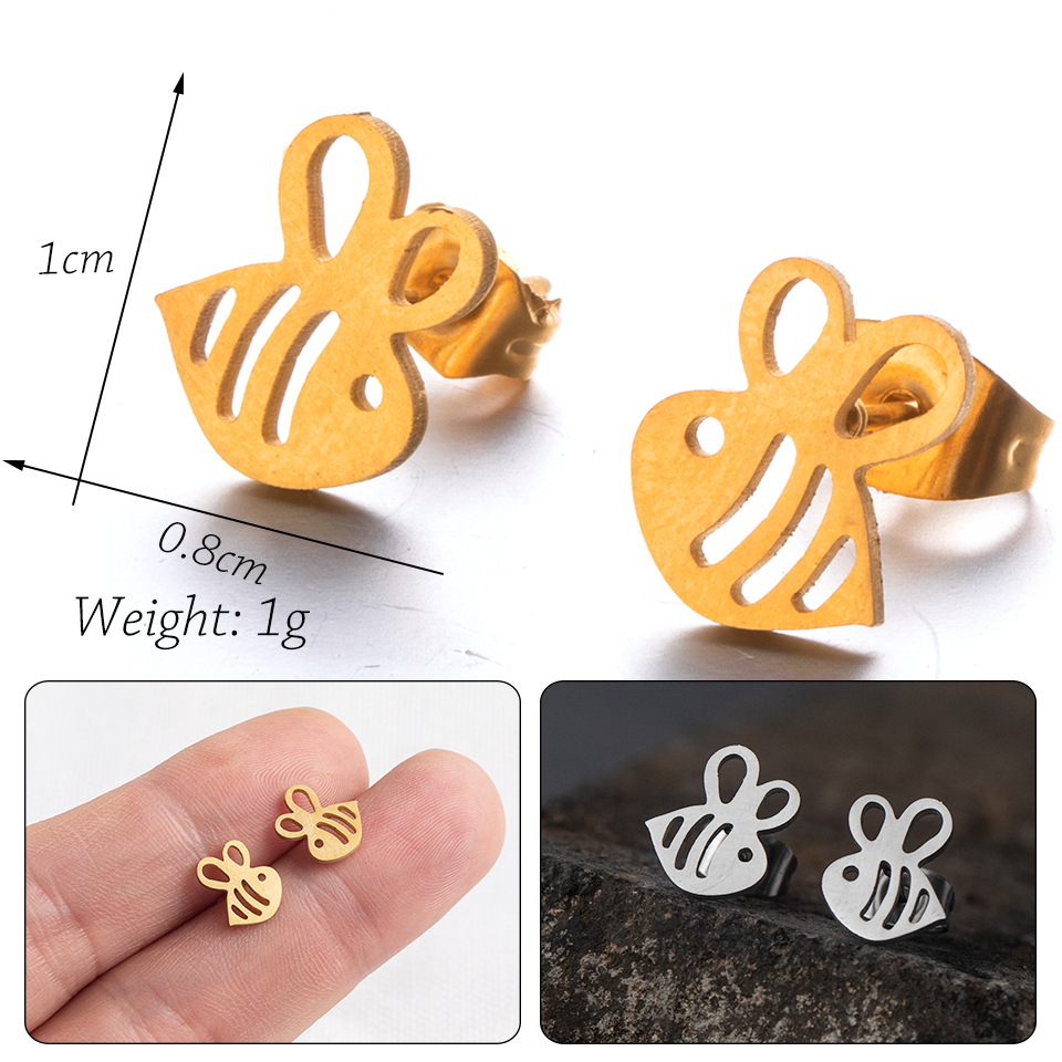 Cartoon Style Animal Plating Alloy No Inlaid Earrings Ear Studs display picture 1