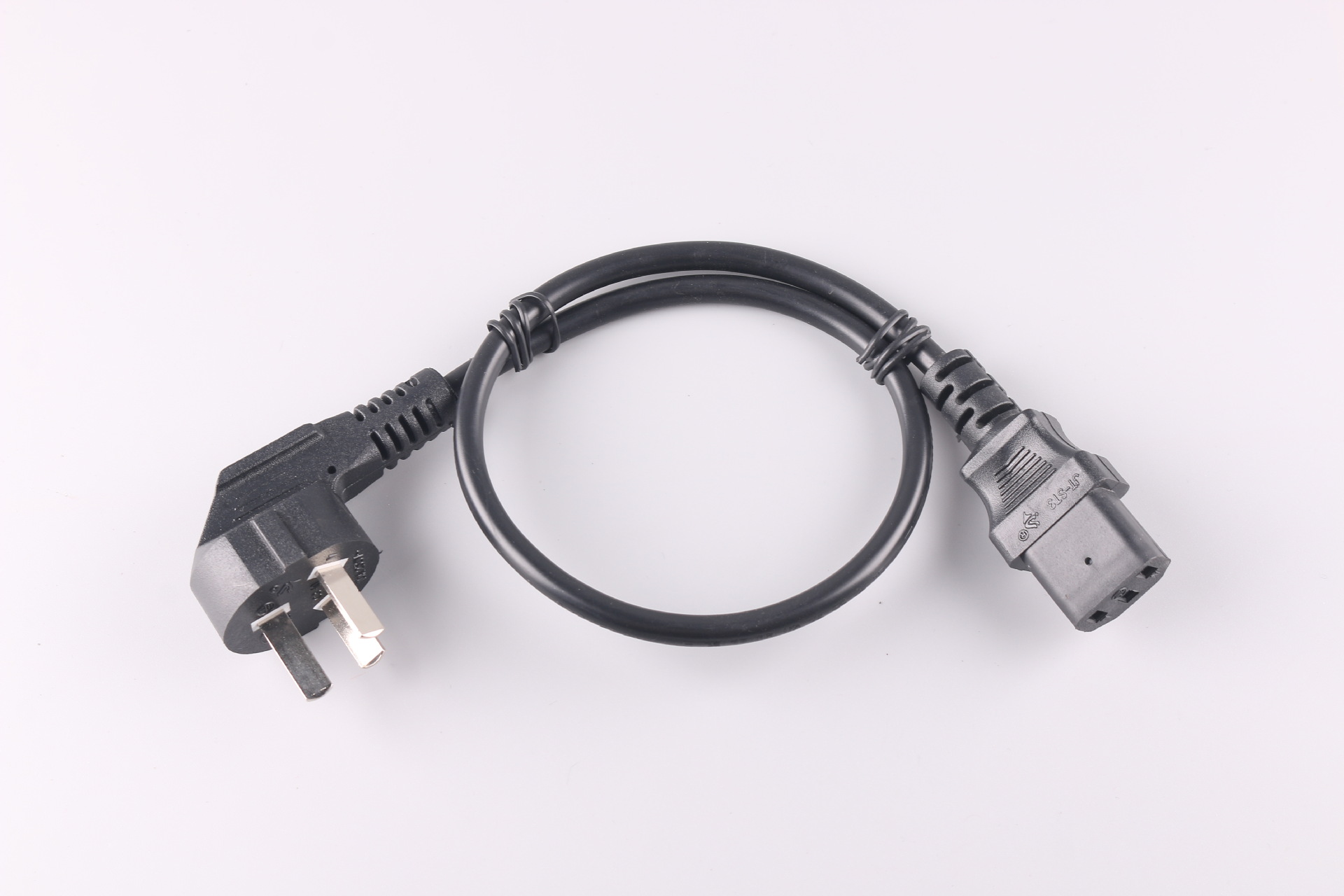 电线厂家电脑主机电源线C13品字尾插头电源线公母对插插头电源线