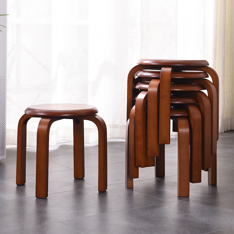 Homey Stool, Minimalist Bench, Creative Round Stool, Low Stool, Wooden Shoe Bench, Household Small Wooden Stool, Direct Factory Sale