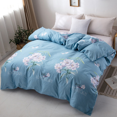 廠家直銷床上用品被罩單件簡約學生宿舍單人斜紋純棉被套單件批發